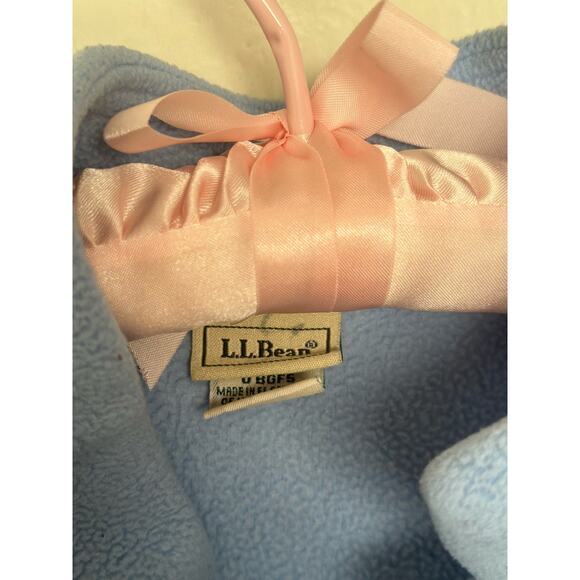 L.L. Bean Med. Periwinkle Blue Purple Fleece Button Jacket Sweatshirt Polartec - Picture 4 of 5